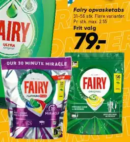 Bilka Fairy opvasketabs/pakker tilbud