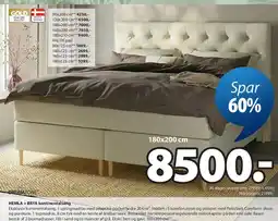 JYSK HEMLA + BRYA kontinentalseng (180x200 cm) tilbud