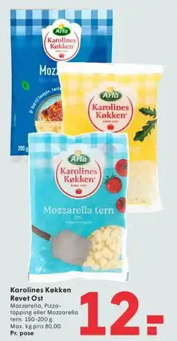 SPAR Karolines Køkken Revet Ost / Mozzarella tern tilbud