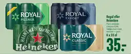 Min Købmand Royal eller Heineken (6 x 33 cl) tilbud