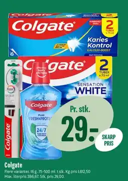 Min Købmand Colgate (tandpasta & mundskyl) tilbud