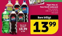 Løvbjerg Pepsi Max el. Faxe Kondi sodavand tilbud