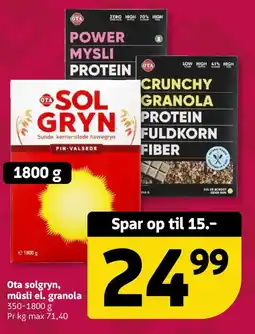 Løvbjerg Ota solgryn, müsli el. granola tilbud