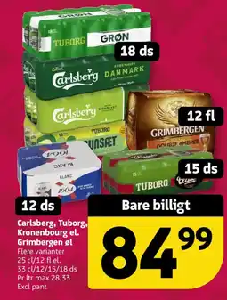 Løvbjerg Carlsberg, Tuborg, Kronenbourg el. Grimbergen øl tilbud