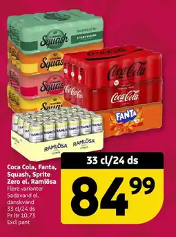 Løvbjerg Coca Cola, Fanta, Squash, Sprite Zero el. Ramlösa tilbud