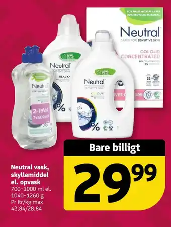 Løvbjerg Neutral vask, skyllemiddel el. opvask tilbud