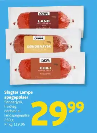 Løvbjerg Slagter Lampe spegepølser tilbud