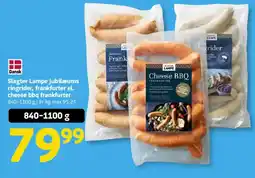 Løvbjerg Slagter Lampe jubilæums ringrider, frankfurter el. cheese bbq frankfurter tilbud