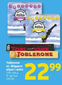 Løvbjerg Toblerone el. Skippers pipes i æske tilbud