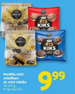 Løvbjerg Nordthy mini müslibars el. mini riskiks tilbud