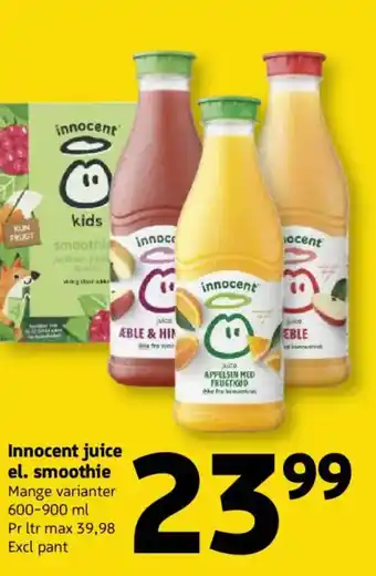 Løvbjerg Innocent juice el. smoothie tilbud