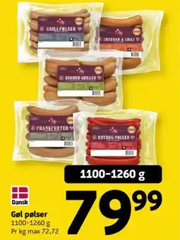 Løvbjerg Gøl pølser tilbud