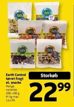 Løvbjerg Earth Control tørret frugt el. snacks tilbud