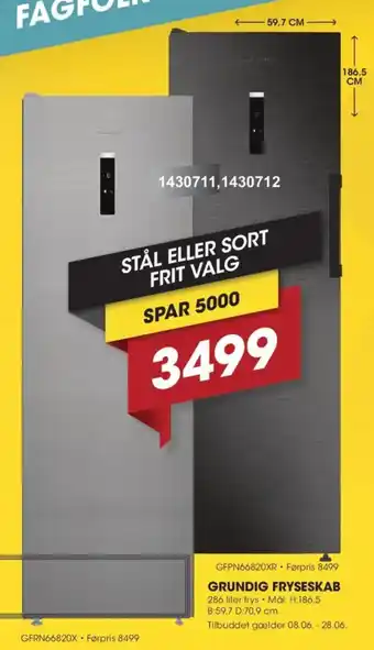 Punkt1 Grundig fryseskab tilbud
