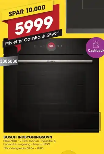 Punkt1 Bosch Indbygningsovn tilbud