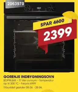 Punkt1 Gorenje Indbygningsovn tilbud