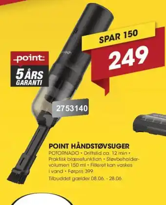 Punkt1 Point Håndstøvsuger tilbud