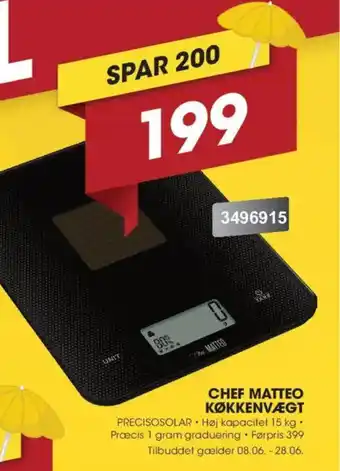 Punkt1 Chef Matteo Køkkenvægt tilbud