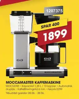 Punkt1 Moccamaster Kaffemaskine tilbud
