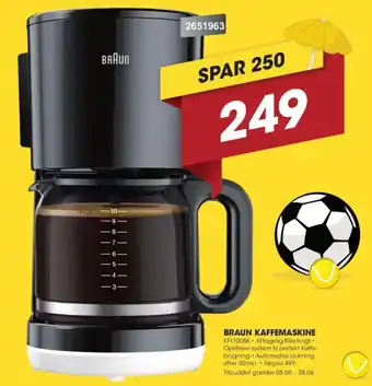Punkt1 Braun Kaffemaskine tilbud