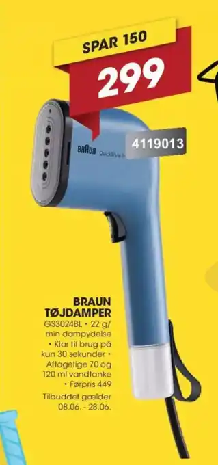 Punkt1 Braun Tøjdamper tilbud