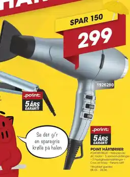 Punkt1 Point Hårtørrer tilbud