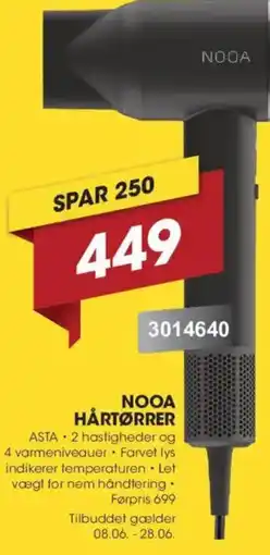 Punkt1 NOOA Hårtørrer tilbud