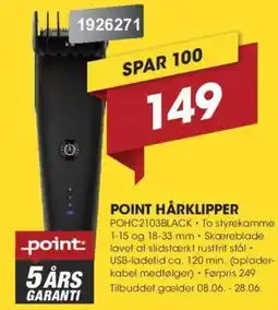 Punkt1 Point Hårklipper tilbud
