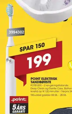 Punkt1 Point Elektrisk tandbørste tilbud