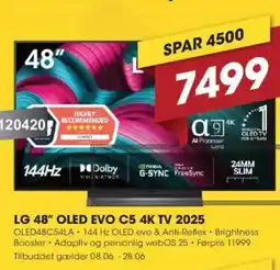 Punkt1 LG 48" OLED EVO C5 4K TV 2025 tilbud