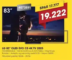 Punkt1 LG 83" OLED EVO C5 4K TV 2025 tilbud