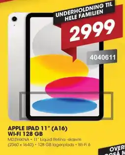 Punkt1 Apple ipad 11" (A16) wi-fi 128 GB tilbud
