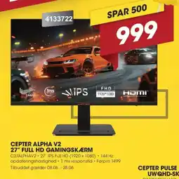 Punkt1 Cepter Alpha V2 27" full hd gamingskærm tilbud