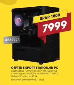 Punkt1 Cepter E-sport stationær PC tilbud
