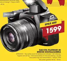 Punkt1 Dacota platinum 4K bridge digitalkamera tilbud