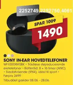 Punkt1 Sony In-ear hovedtelefoner tilbud