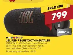 Punkt1 JBL Flip 7 bluetooth-højtaler tilbud