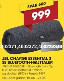 Punkt1 JBL Charge essential 3 SE bluetooth-højttaler tilbud