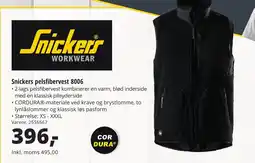10-4 Byggecenter Snickers pelsfibervest 8006 tilbud