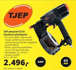 10-4 Byggecenter TJEP sømpistol ZE-65 Excellent trykluftpistol tilbud