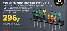 10-4 Byggecenter Wera XXL Kraftform skruetrækkersæt 12 dele tilbud