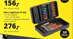 10-4 Byggecenter Bahco slagbitssæt 35 dele tilbud