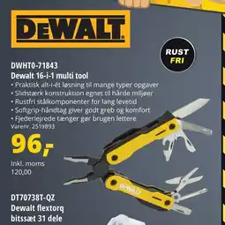 10-4 Byggecenter DWHT0-71843 Dewalt 16-i-1 multi tool tilbud