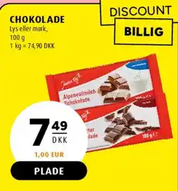 Scandinavian Park Chokolade (lys eller mørk) tilbud