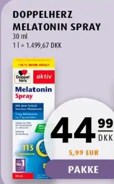 Scandinavian Park Doppelherz Melatonin (spray / intense) tilbud