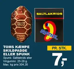 Let-Køb Toms kæmpe skildpadde eller Spunk tilbud