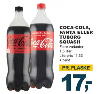Let-Køb COCA-COLA, FANTA ELLER TUBORG SQUASH tilbud