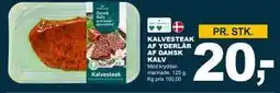Let-Køb KALVESTEAK AF YDERLÅR AF DANSK KALV tilbud
