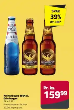Fleggaard Kronenbourg 1664 el. grimbergen tilbud