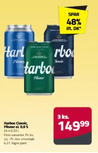 Fleggaard Harboe Classic, Pilsner el. 0,0% tilbud